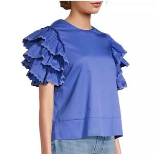 Harshman Juliette ruffled cotton blouse